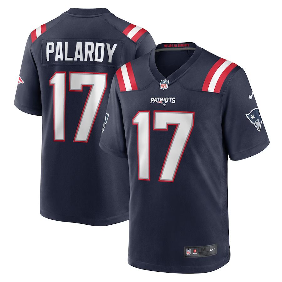 Men New England Patriots 17 Michael Palardy Nike Navy Home Game Player NFL Jersey